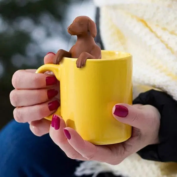Infuseur à Thé En Silicone, Passoire à Thé En Forme De Chien Mignon Pour Thé En Vrac, Infuseur Thé, Infuseur De Thé Filtre Diffusseur Passoire a Thé Drôle Infuseur à Thé à