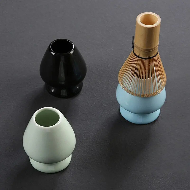 Porte-fouet Matcha En Céramique - Support Pour Chasen En Bambou, Couleur Rose, Pour Cérémonie Du Thé