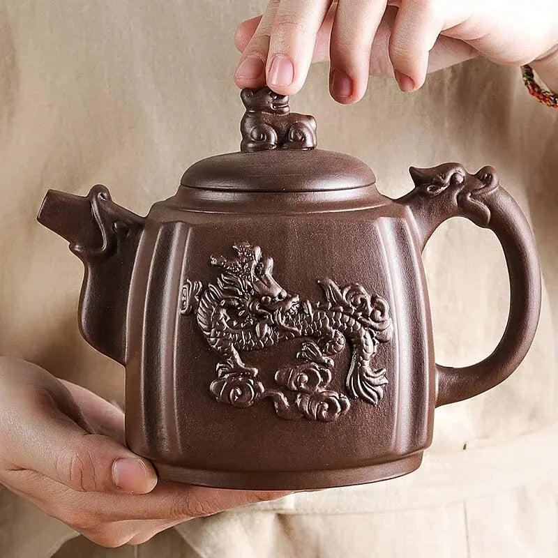 Théière Chinoise Yi Xing En Argile Zisha Gongfu 200 Ml - Pot En Terre Cuite Pure