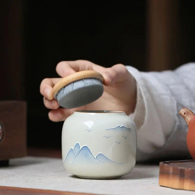 Boite à Thé Harmonieuse en Céramique