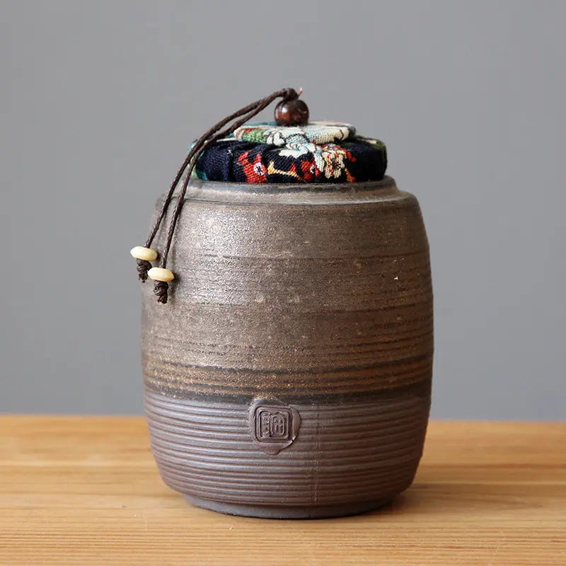 Boite à thé Ancienne en Poterie 410ml