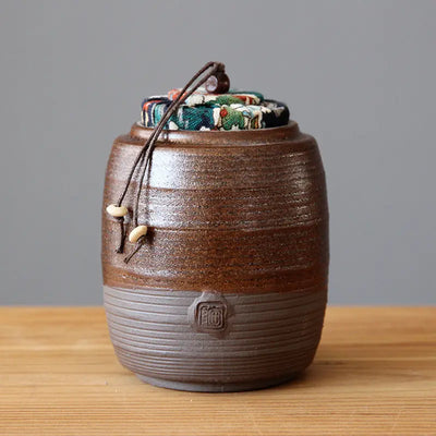 Boite à thé Ancienne en Poterie 410ml