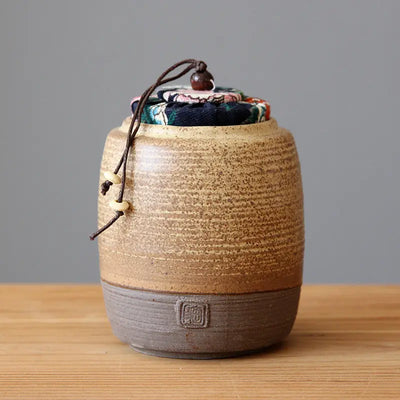Boite à thé Ancienne en Poterie 410ml