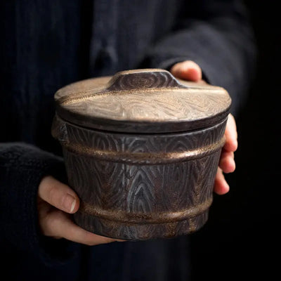 Boite à thé Japonaise Ancienne en Céramique 500ml