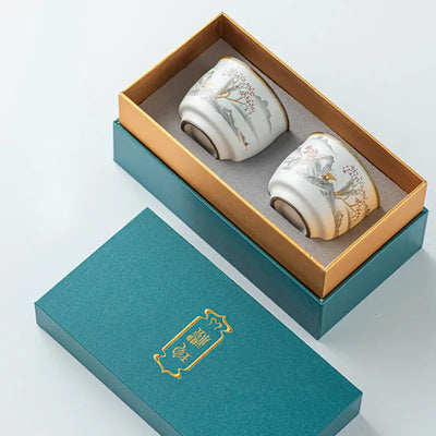 Coffret 2 tasses à thé en céramique 95ml