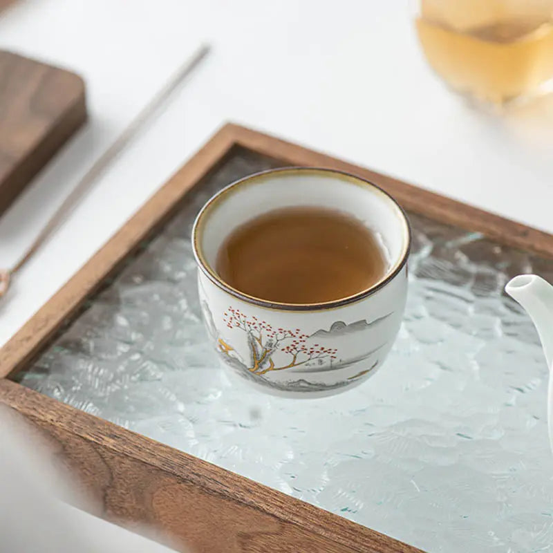 Coffret 2 tasses à thé en céramique 95ml