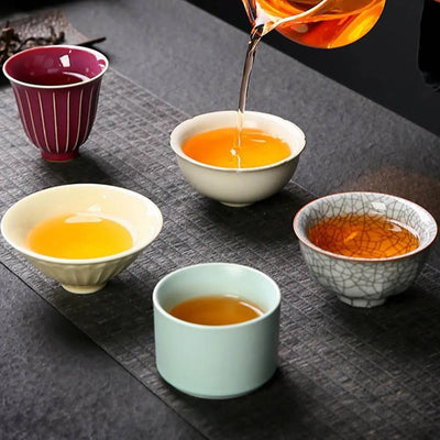 Coffret Asiatique de 5 Tasses à Thé