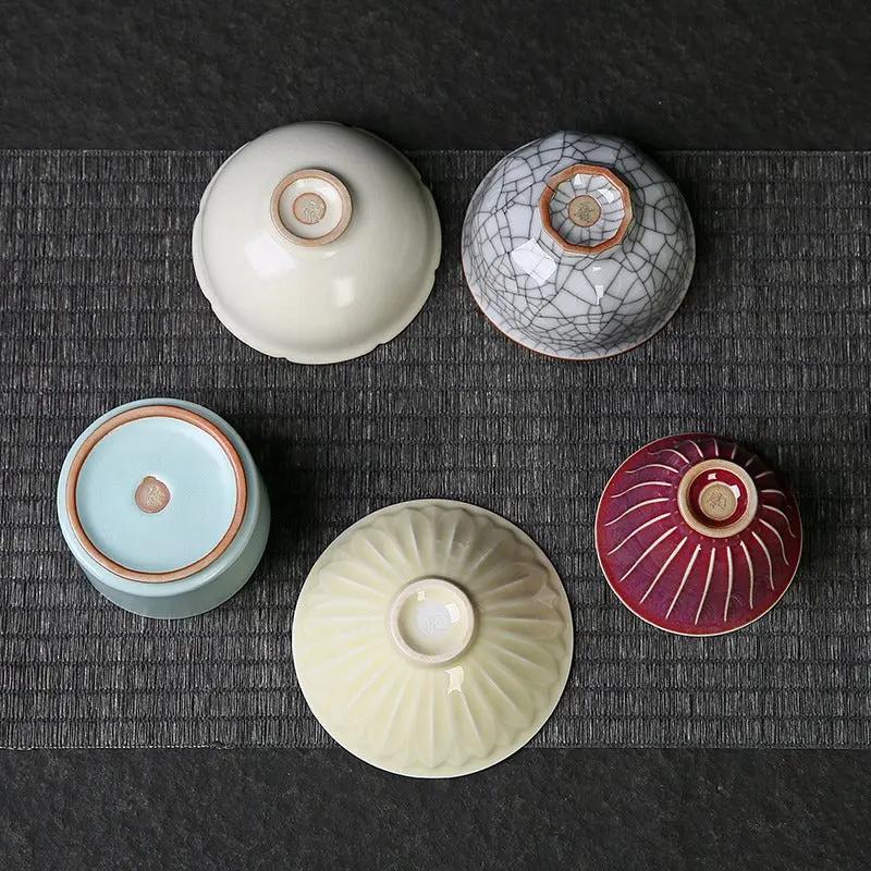 Coffret Asiatique de 5 Tasses à Thé