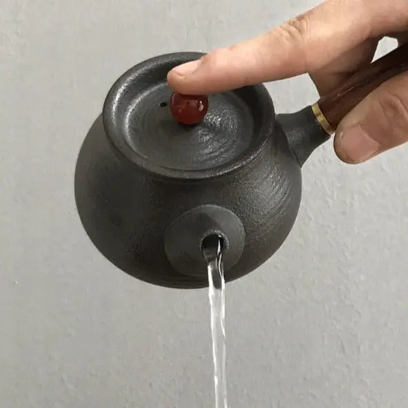 Theiere Ceramique Théière En Céramique TEANAGOO Avec Infuseur - 250 Ml (8.5 Oz) - Style Japonais Kyusu Poignée Latérale - Noire Effet Roche Theiere Ceramique Théière En Céramique TEANAGOO Avec Infuseur - 250 Ml (8.5 Oz) - Style Japonais Kyusu Poignée Latérale - Noire Effet Roche
