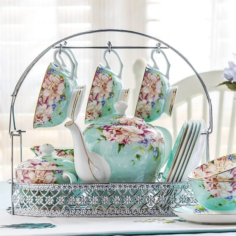 Service À Thé Japonais Sakura - Avec Théière & 4 Tasses En Porcelaine Service À Thé Japonais Sakura - Avec Théière & 4 Tasses En Porcelaine