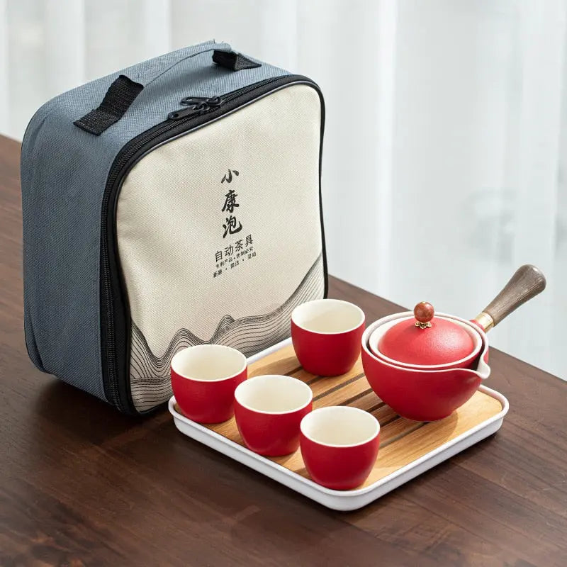 Service à thé Chinois Transportable en Céramique