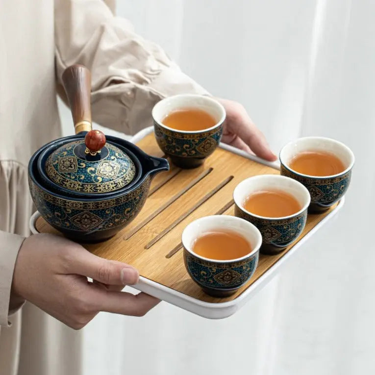Service à thé Chinois Transportable en Céramique