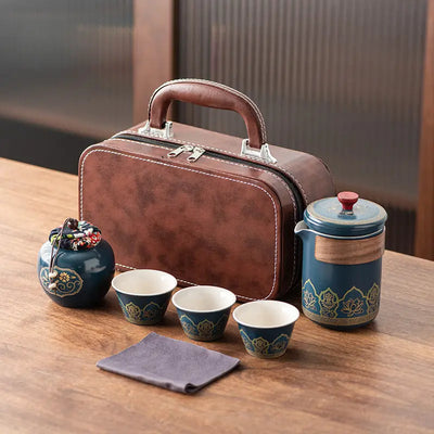 Service à thé Chinois de Voyage en Céramique