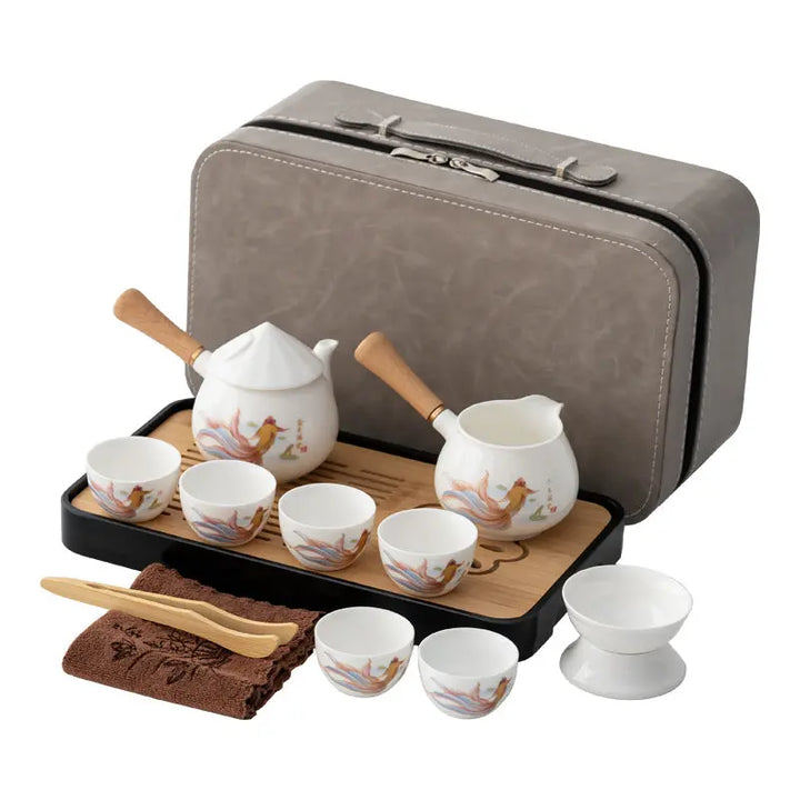 HEMOTON Service à Thé Réaliste Pour Enfants – 14 Pièces En Métal – Plateau, Théière, Tasses – Jeu D’imitation – Licorne