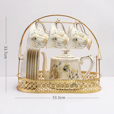 Service à thé Européen Motifs Floraux 800ml