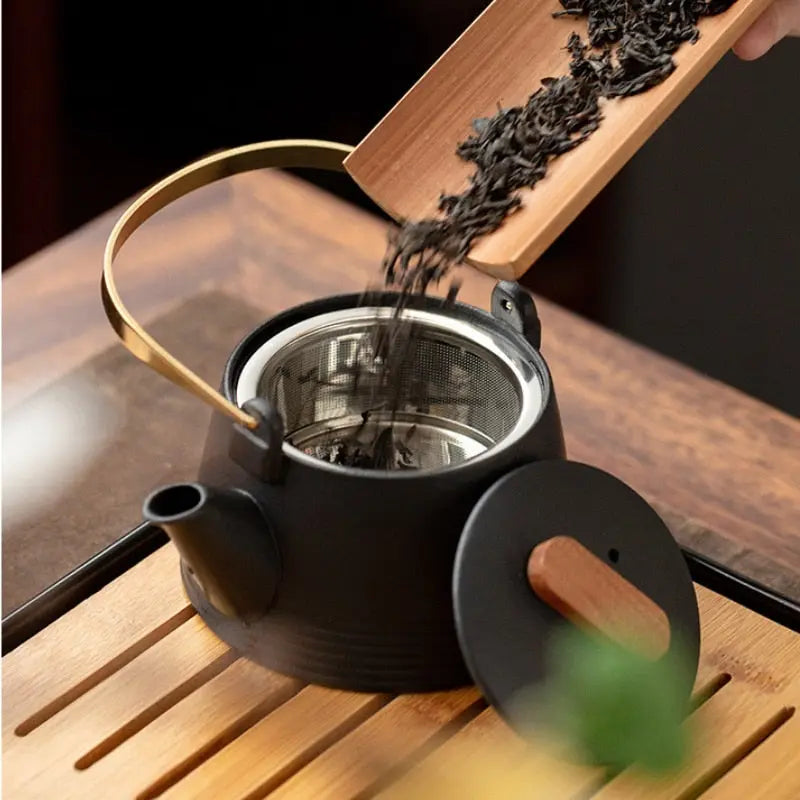Service à thé Japonais Design Noir en Céramique – Théière France
