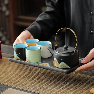 Service à thé Japonais Montagnes Sacrées