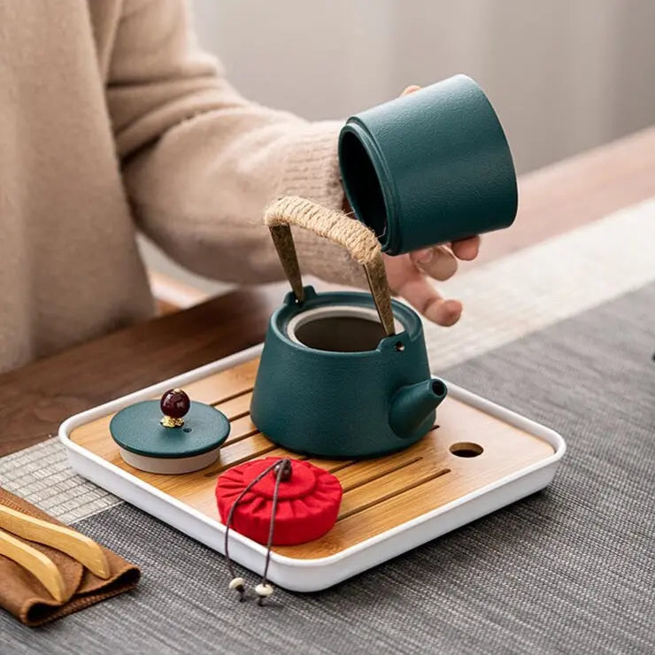 Service à thé Japonais de Voyage en Céramique