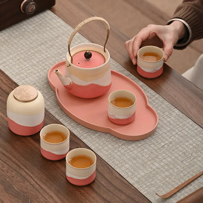 Service à thé Japonais en Céramique Douce Harmonie