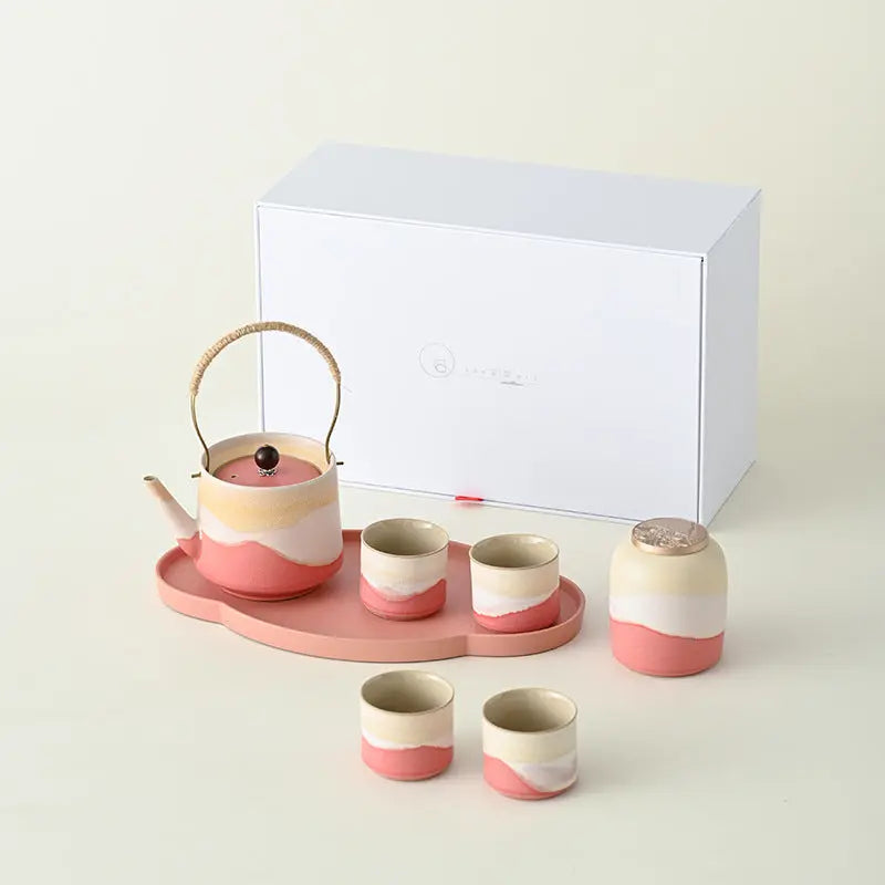 Service à thé Japonais en Céramique Douce Harmonie