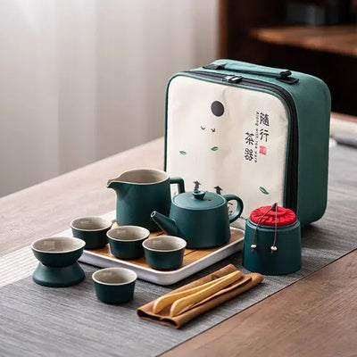 Service à thé Japonais en Céramique de Voyage