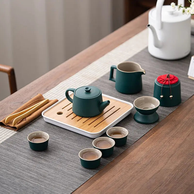 Service à thé Japonais en Céramique de Voyage