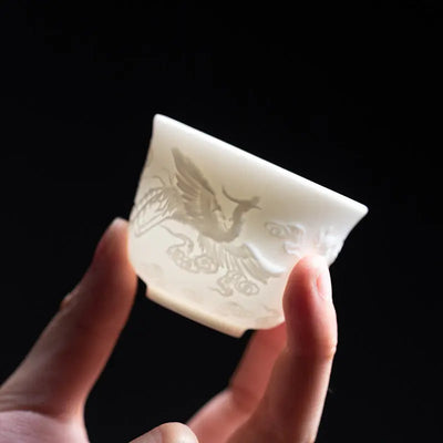 Tasse à thé en Céramique blanche et fine 50ml