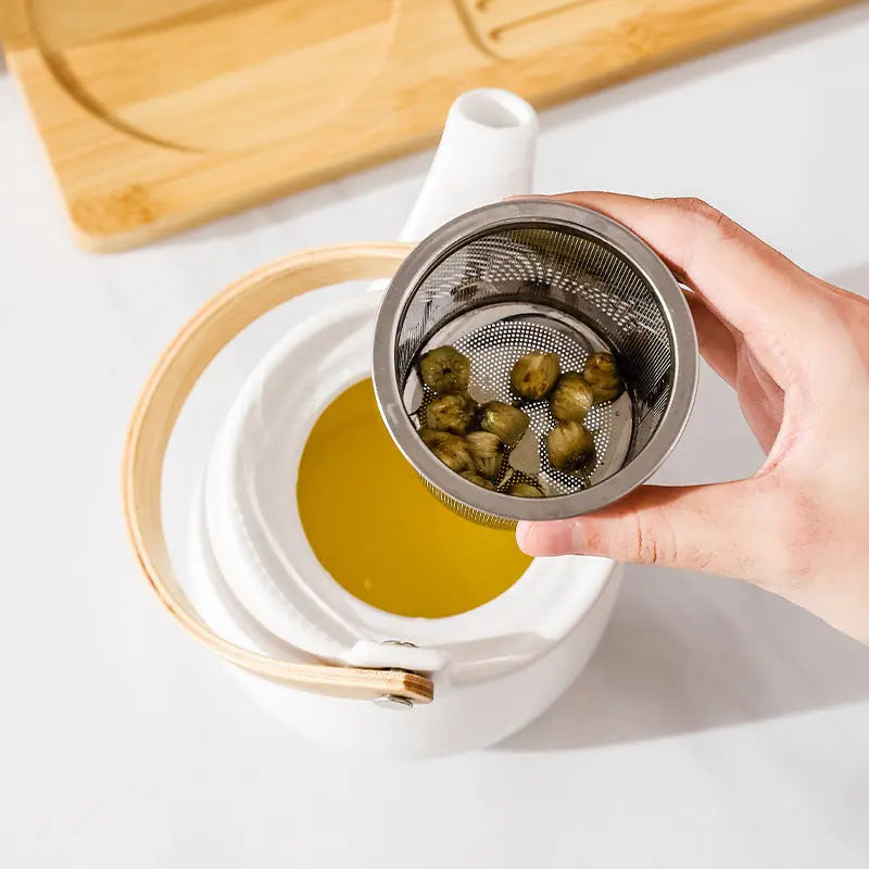 Théière Japonaise Blanche en Céramique 500ml