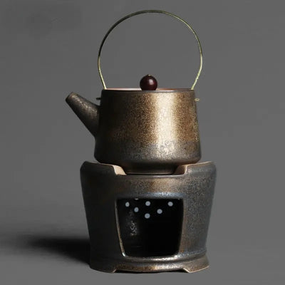 Théière Japonaise Vintage avec Chauffe Théière à Bougie 200ml