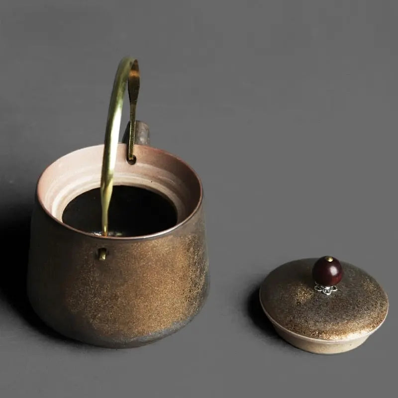 Théière Japonaise Vintage avec Chauffe Théière à Bougie 200ml