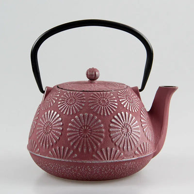 Théière Japonaise en Fonte Motifs Tournesols 1.2L