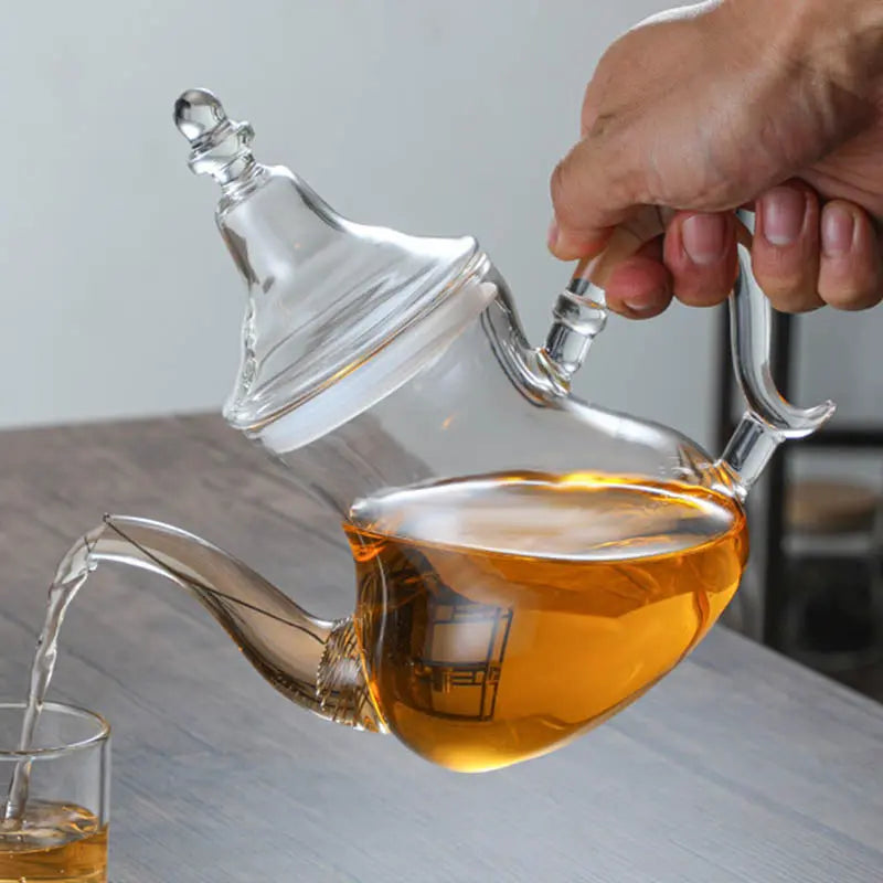 Théière Marocaine en Verre Simple 1L