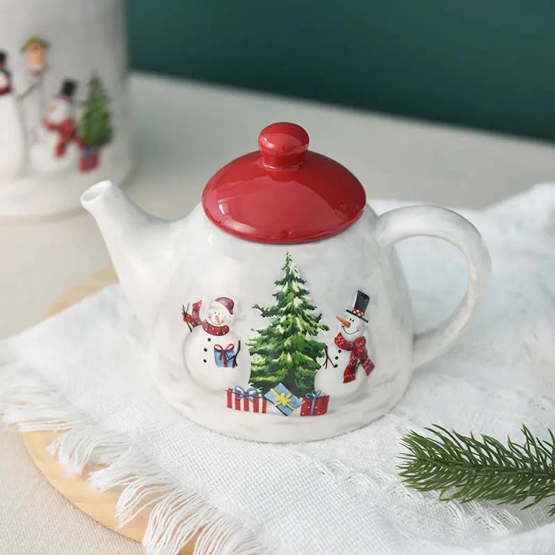 Théière de Noël Bonhommes de Neige Joyeux 550ml