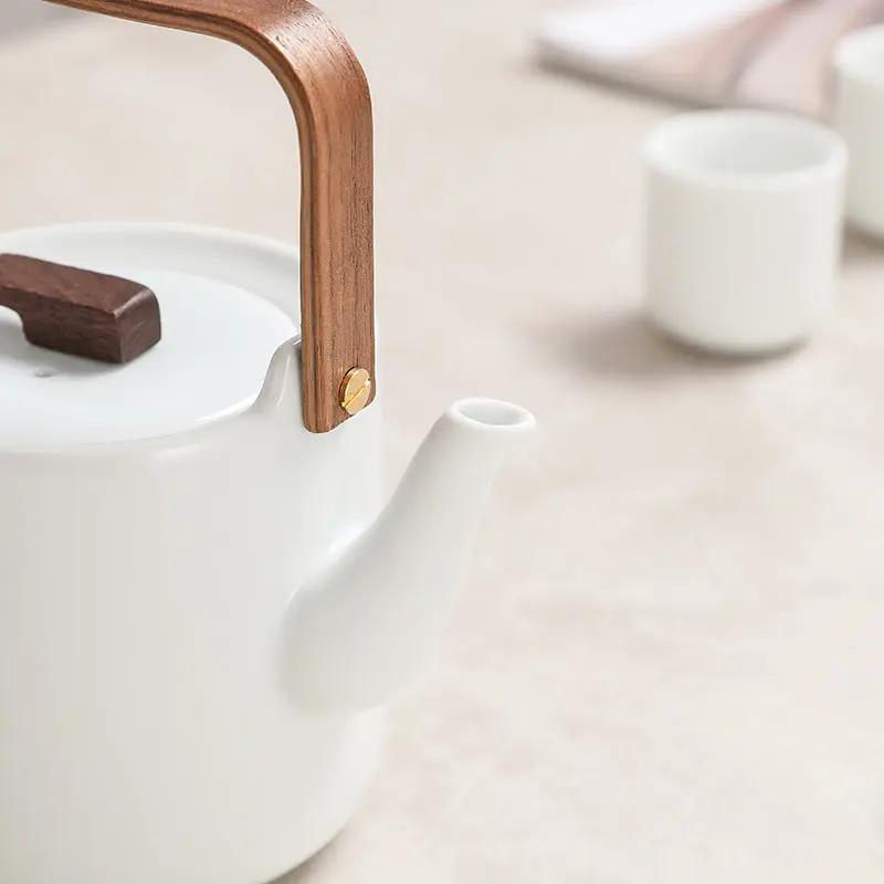 Théière en Céramique Blanche Style Scandinave 600ml