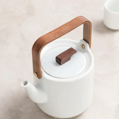 Théière en Céramique Blanche Style Scandinave 600ml