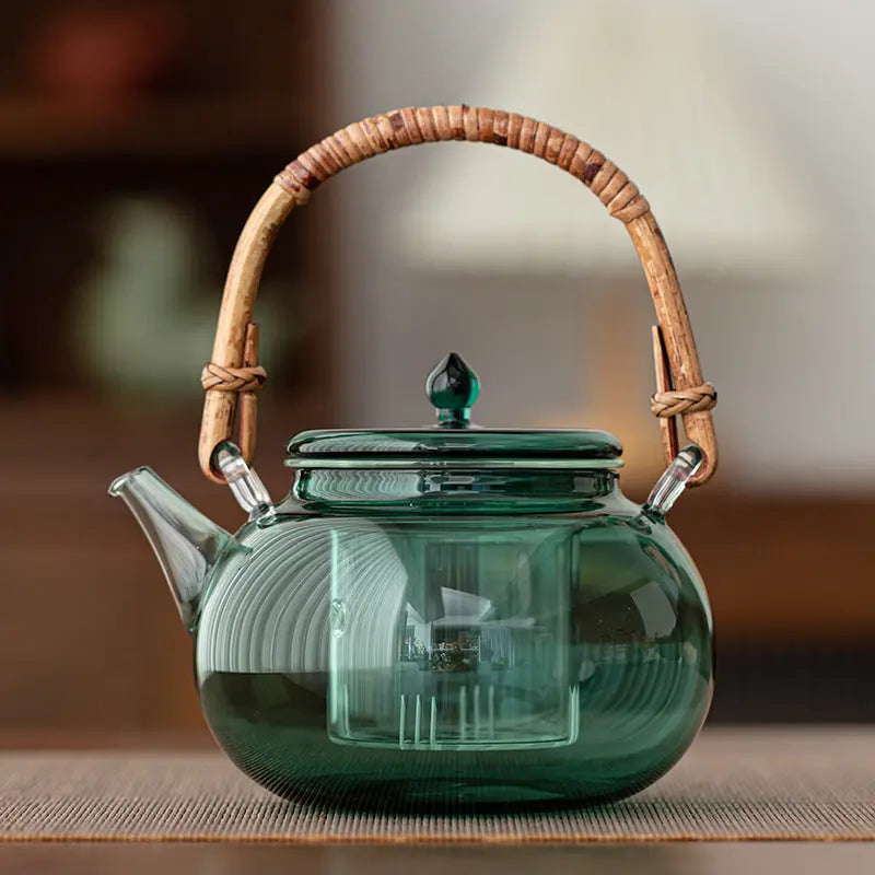 Théière en Verre Coloré Ronde 1L