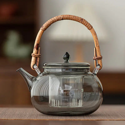 Théière en Verre Coloré Ronde 1L