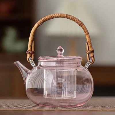 Théière en Verre Coloré Ronde 1L