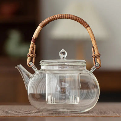 Théière en Verre Coloré Ronde 1L