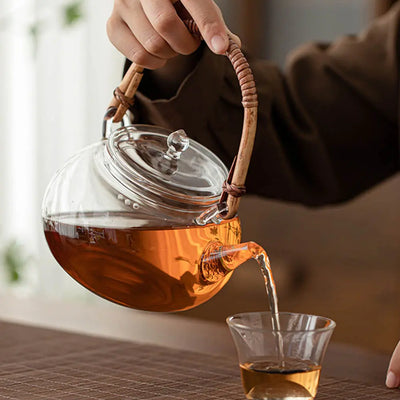 Théière en Verre Coloré Ronde 1L