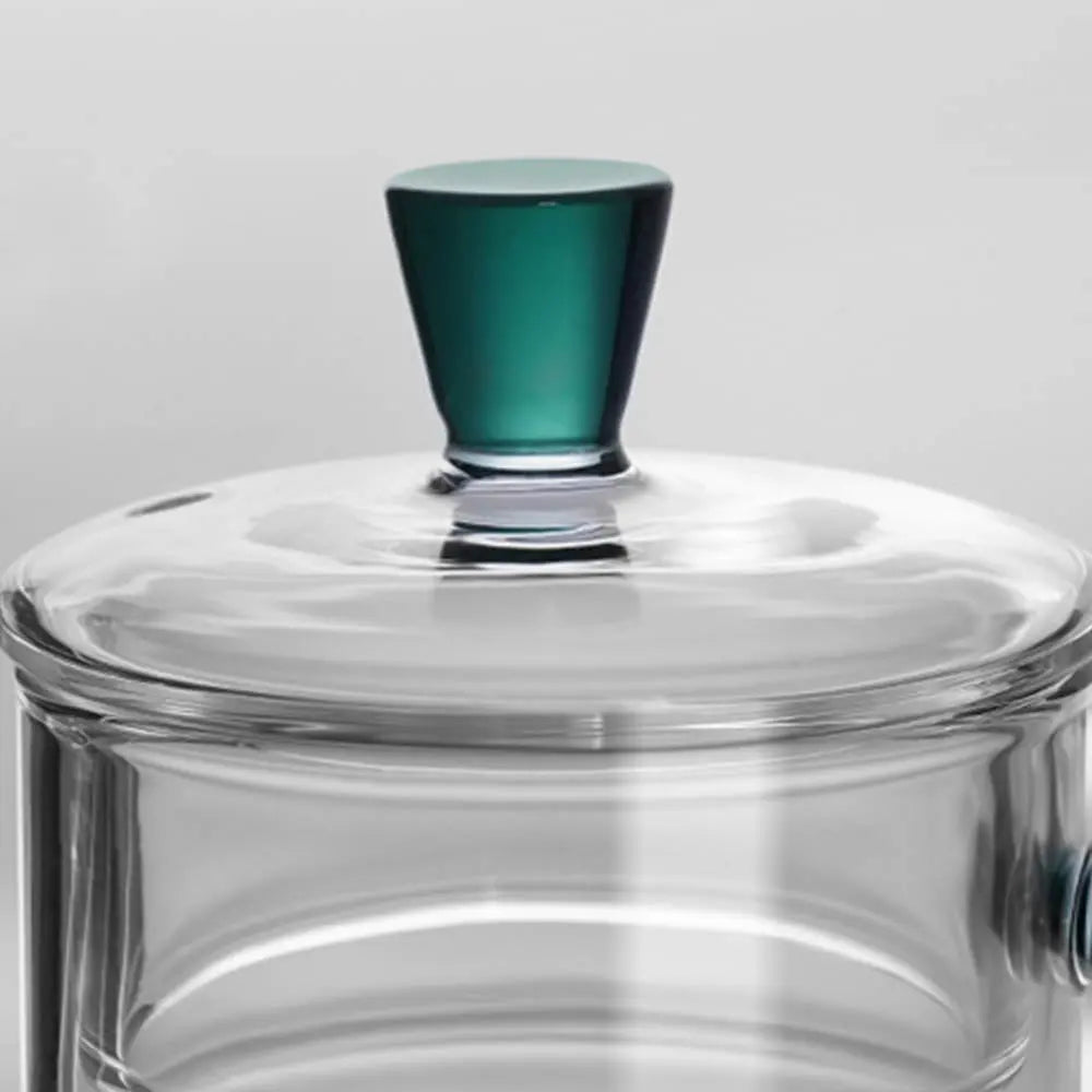 Théière en Verre avec Anse Colorée 600ml