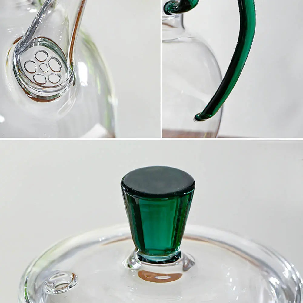 Théière en Verre avec Anse Colorée 600ml