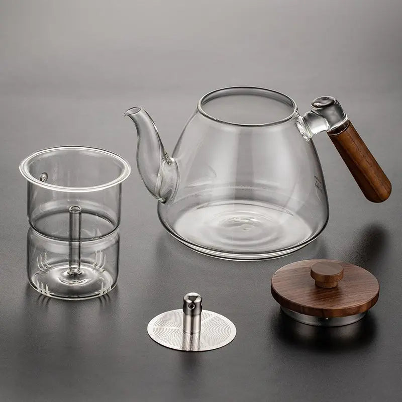 Théière en Verre et Bois de 900ML