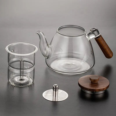 Théière en Verre et Bois de 900ML
