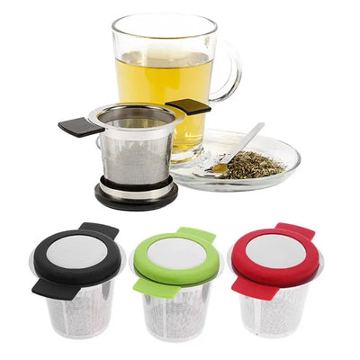 Infuseur à Thé en Acier et Silicone (Grande Tasse)