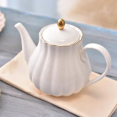 Théière Anglaise Forme de Citrouille en Porcelaine 1L