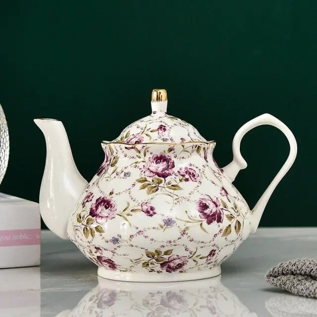 Théière Anglaise en Porcelaine Violette 400ML