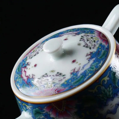 Théière Chinoise Florale en Porcelaine 210ML