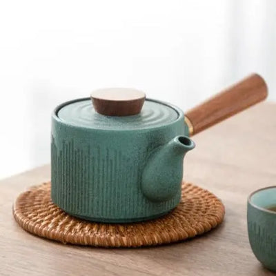 Théière Chinoise Kyusu Turquoise en Céramique 150ML