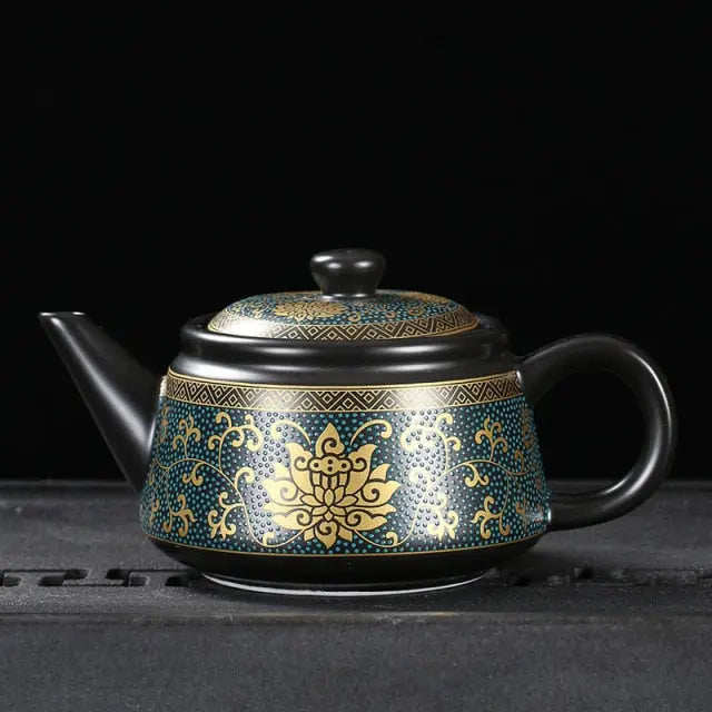 Théière Chinoise Noire Vintage en Céramique 240ML